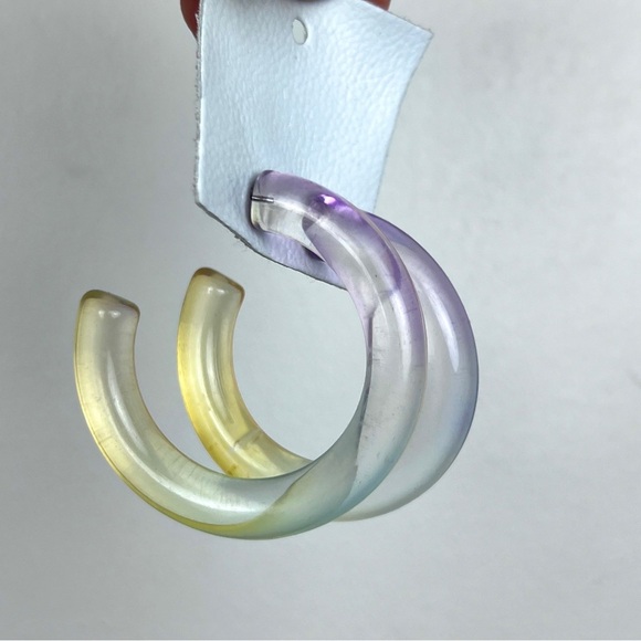 Free People Ombré Lucite Hoop Earrings - Picture 2 of 4